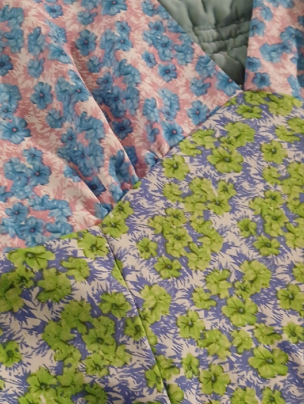 Source Unknown Pink and Blue Floral Maxi Dress with Green Floral Skirt - Picture 4 of 5